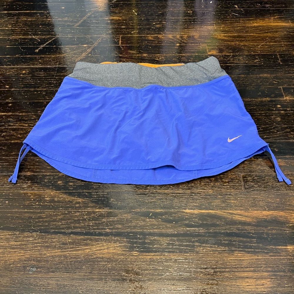 Purple & Orange Nike Mini Athletic Skirt with Shorts and Side Cinch Ties